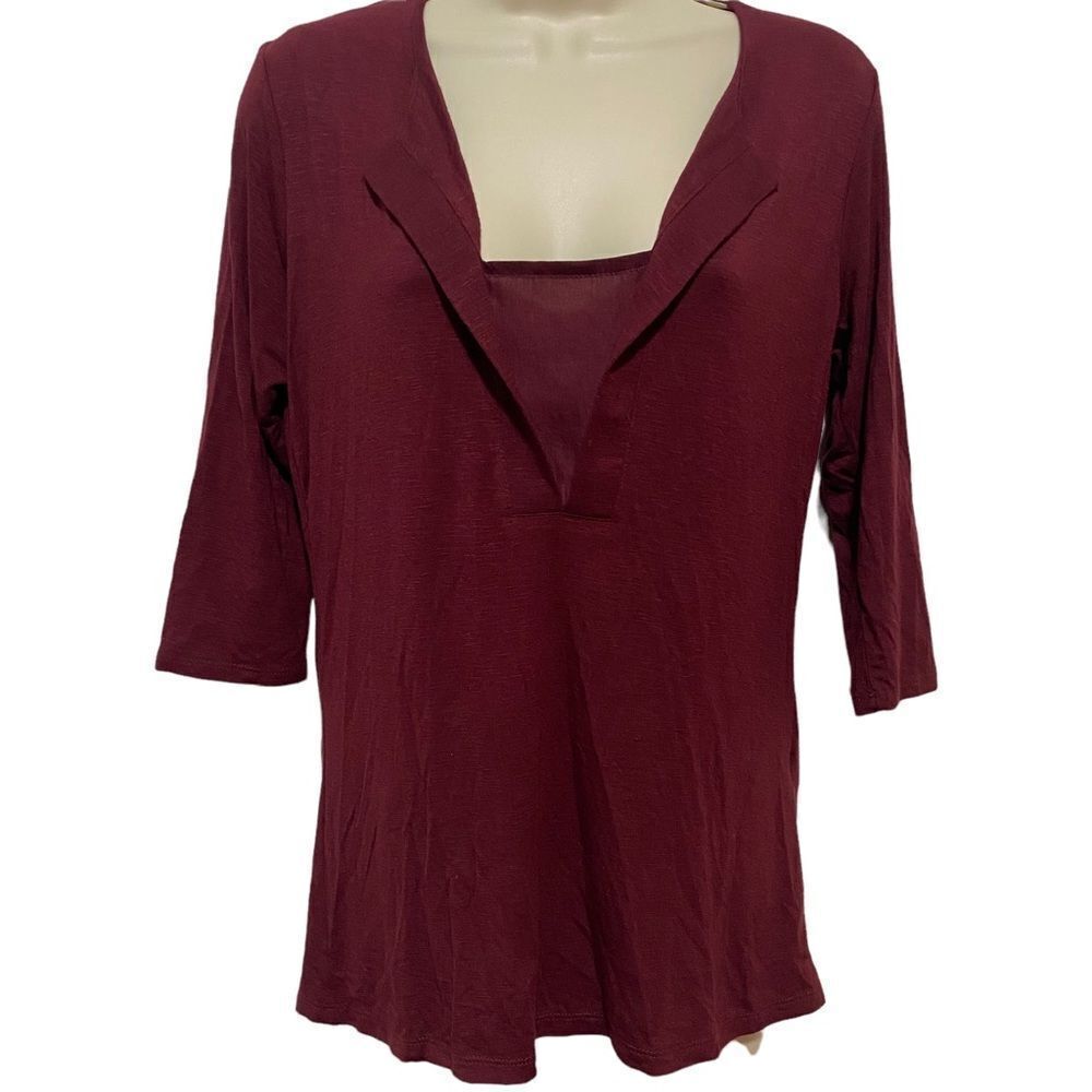 ANTHROPOLOGIE Dolan Maroon Top